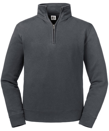 Russell Athletic J270M Authentic ¼ zip sweatshirt in Convoy Grey