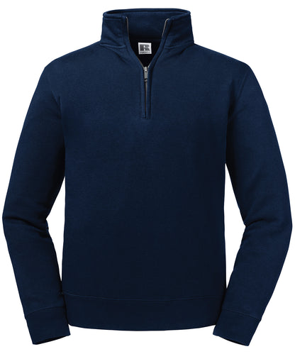 Russell Athletic J270M Authentic ¼ zip sweatshirt in French Navy