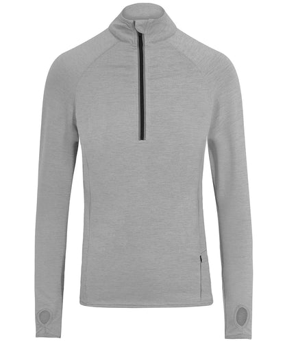 AWDis Just Cool JC030 Cool Flex long half-zip top in Silver Grey