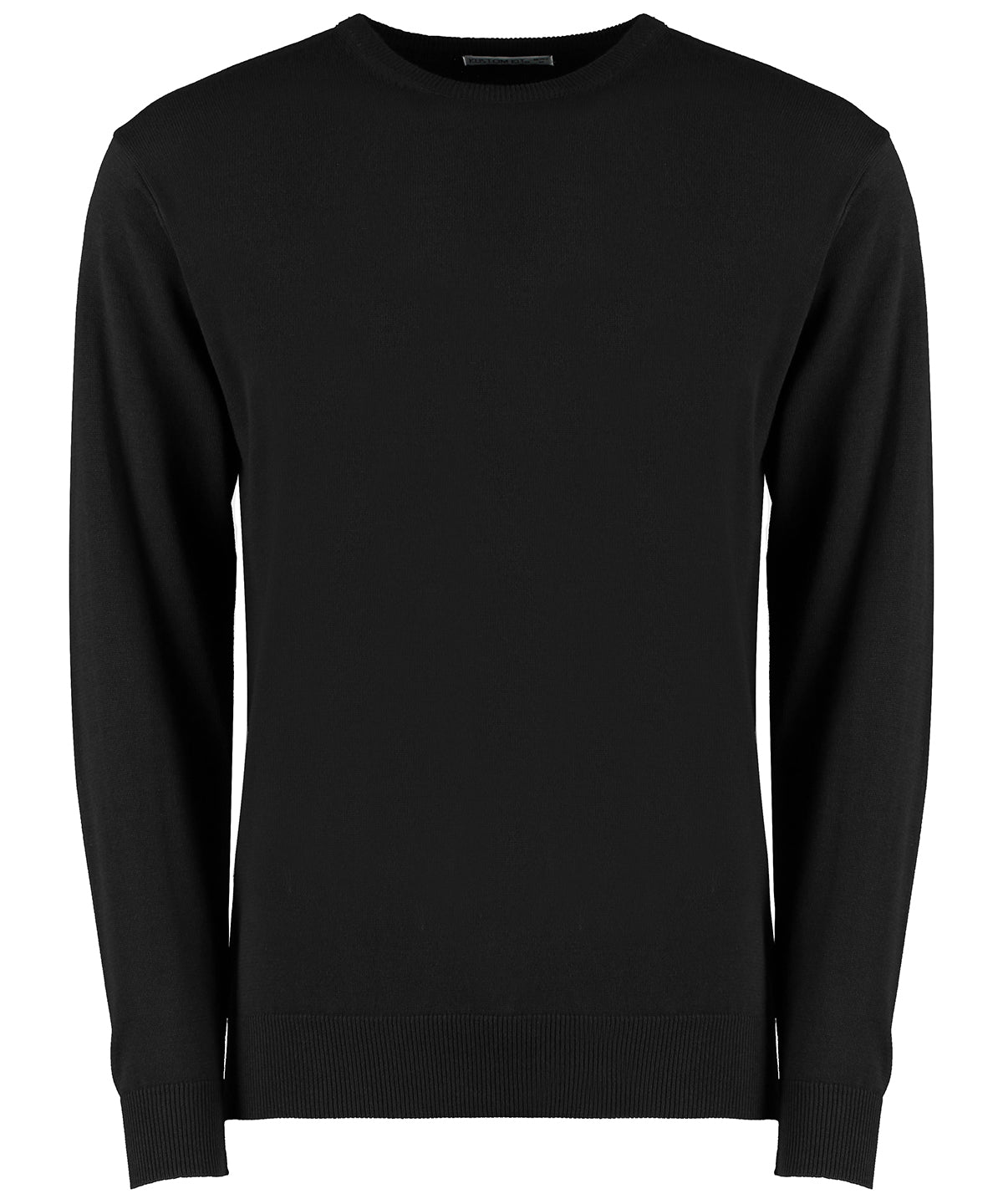 Kustom Kit KK253 Regular fit Arundel crew neck sweater in Black