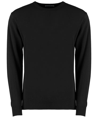Kustom Kit KK253 Regular fit Arundel crew neck sweater in Black