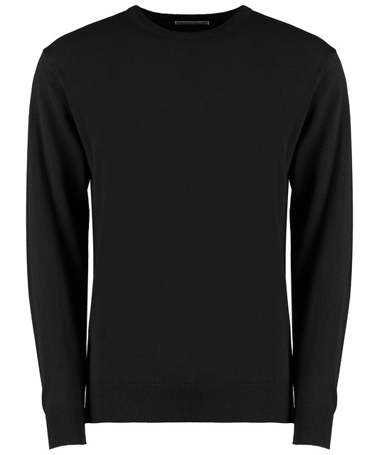 Kustom Kit KK253 Regular fit Arundel crew neck sweater in Black