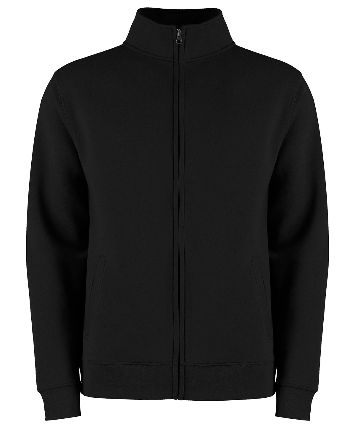 Kustom Kit KK334 Regular fit zipped sweatshirt in Black