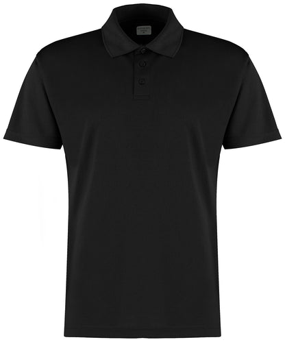 Kustom Kit KK455 Regular fit micro mesh polo with Cooltex® plus in Black