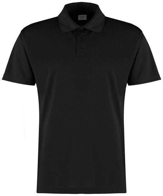 Kustom Kit KK455 Regular fit micro mesh polo with Cooltex® plus in Black