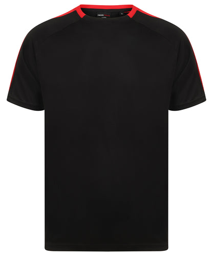 Finden & Hales LV290 Unisex team t-shirt in Black/Red