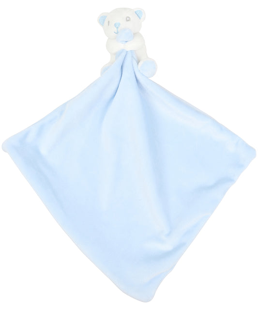 Mumbles MM700 Baby animal comforter with rattle in Blue Bear
