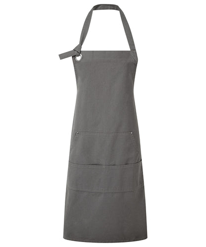 Premier PR137 Calibre heavy cotton canvas pocket apron in Dark Grey