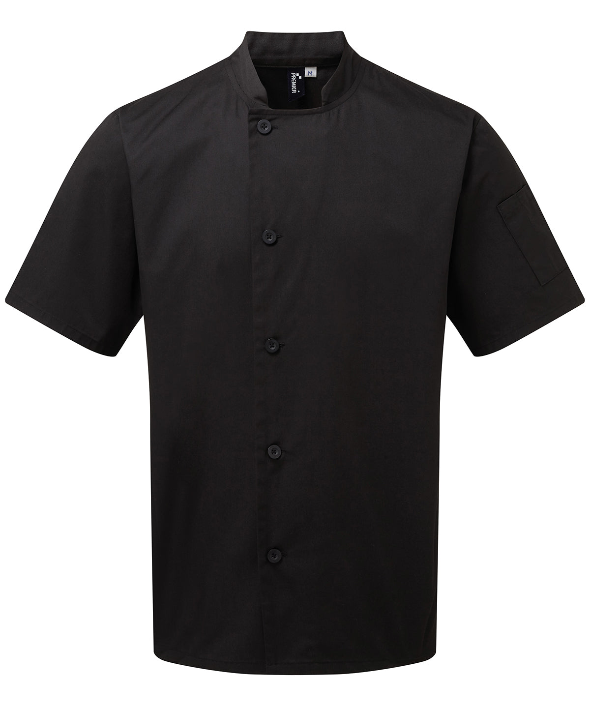 Premier PR900 Chef's essential short sleeve jacket in Black