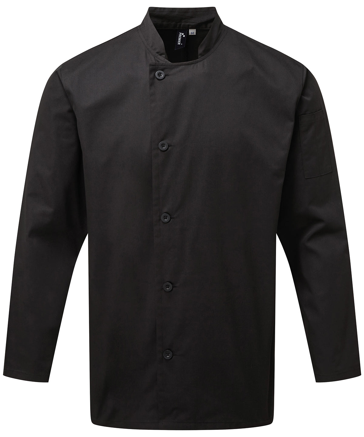 Premier PR901 Chef's essential long sleeve jacket in Black