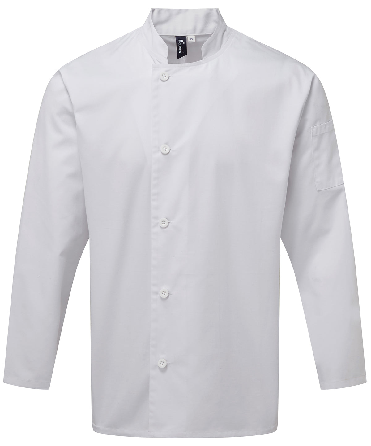 Premier PR901 Chef's essential long sleeve jacket in White