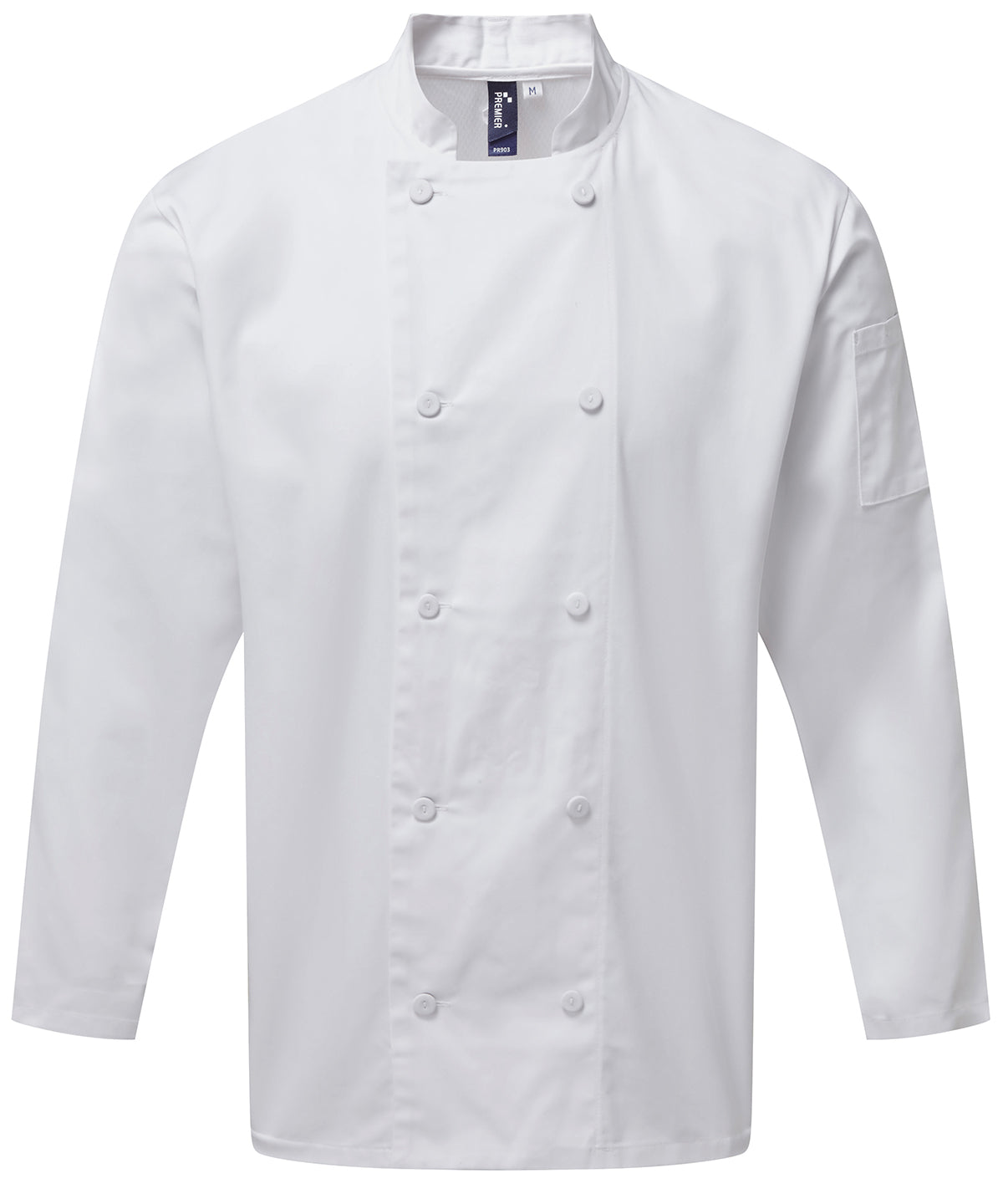 Premier PR903 Chef's Coolchecker® long sleeve jacket in White