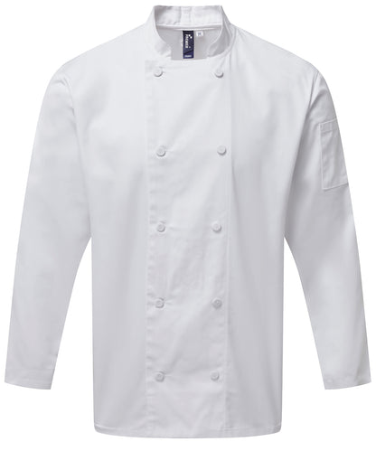 Premier PR903 Chef's Coolchecker® long sleeve jacket in White