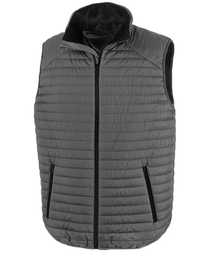 Result Recycled R239X Thermoquilt gilet in Grey/Black