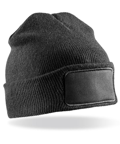 Result Winter Essentials RC27X Double-knit printers beanie in Black