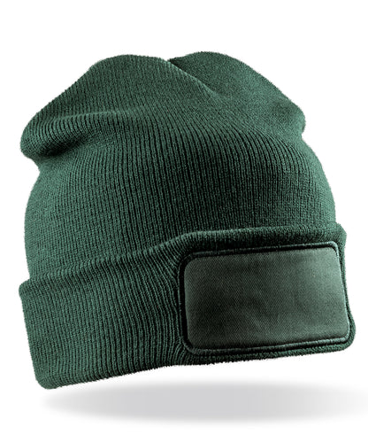 Result Winter Essentials RC27X Double-knit printers beanie in Bottle Green