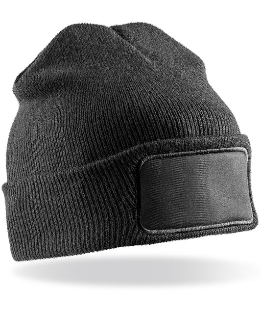 Result Winter Essentials RC34X Double-knit Thinsulate™ printers beanie in Black