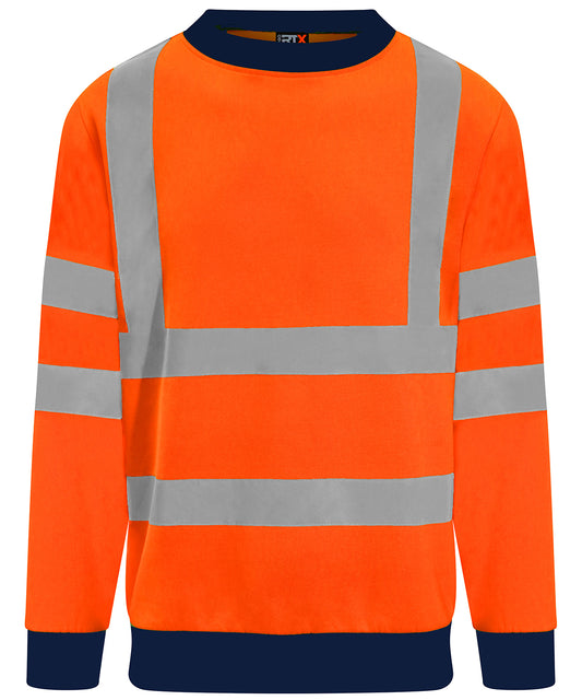 ProRTX High Visibility RX730 High visibility sweatshirt in HV Orange/Navy