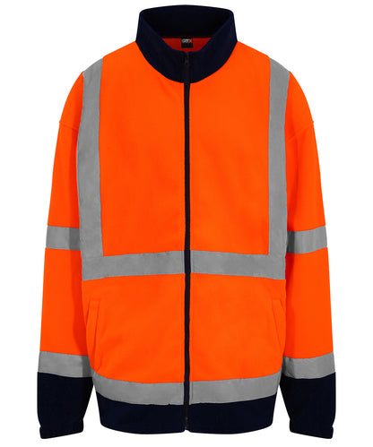 ProRTX High Visibility RX750 High visibility full-zip fleece in HV Orange/Navy