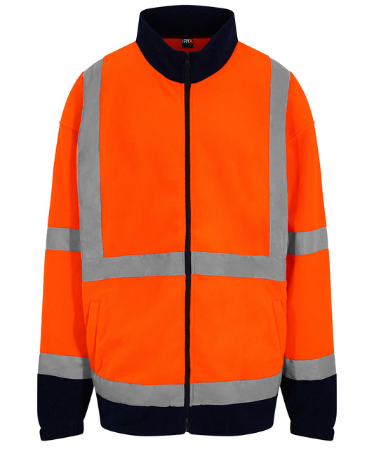 ProRTX High Visibility RX750 High visibility full-zip fleece in HV Orange/Navy
