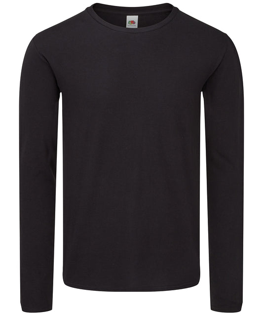 Fruit of the Loom SS433 Iconic 150 classic long sleeve T in Black*
