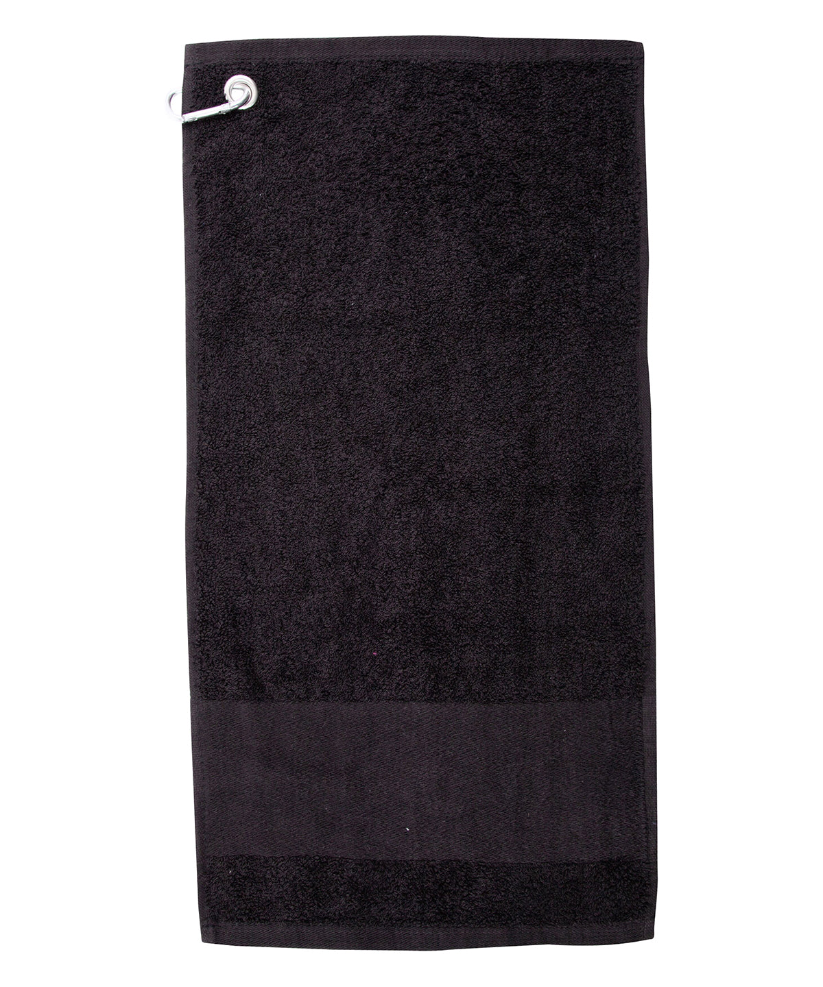 Towel City TC033 Printable border golf towel in Black