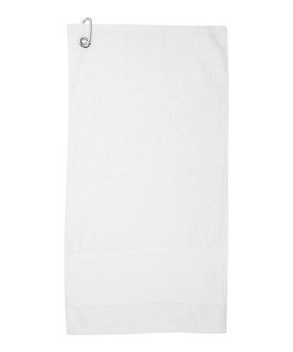 Towel City TC033 Printable border golf towel in White