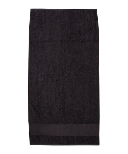 Towel City TC034 Printable border hand towel in Black