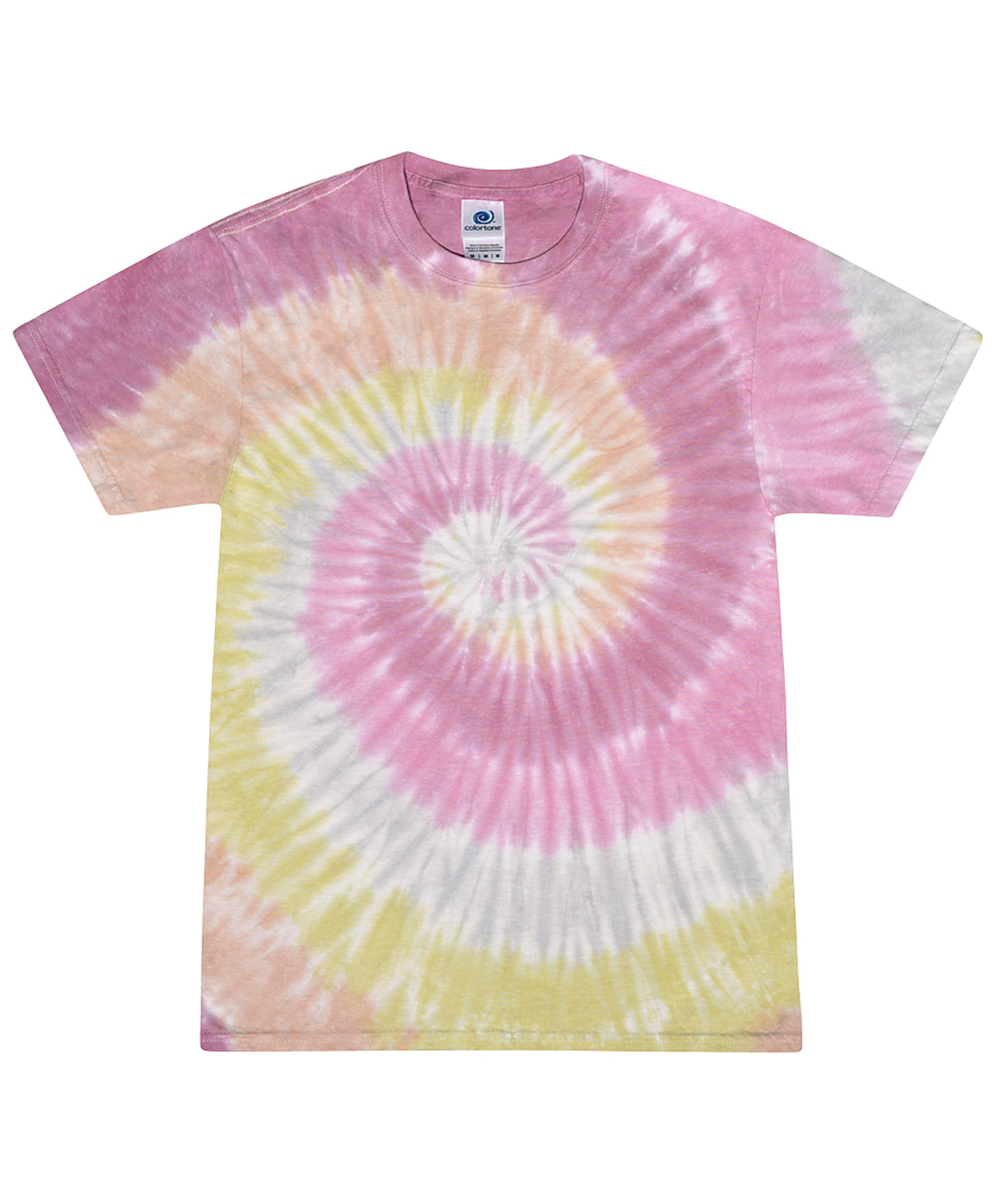 Colortone TD02M Tie-dye shirt in Desert Rose
