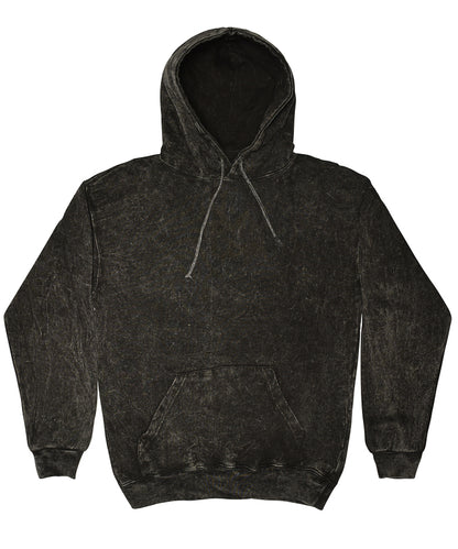 Colortone TD31M Rainbow tie-dye hoodie in Mineral Black