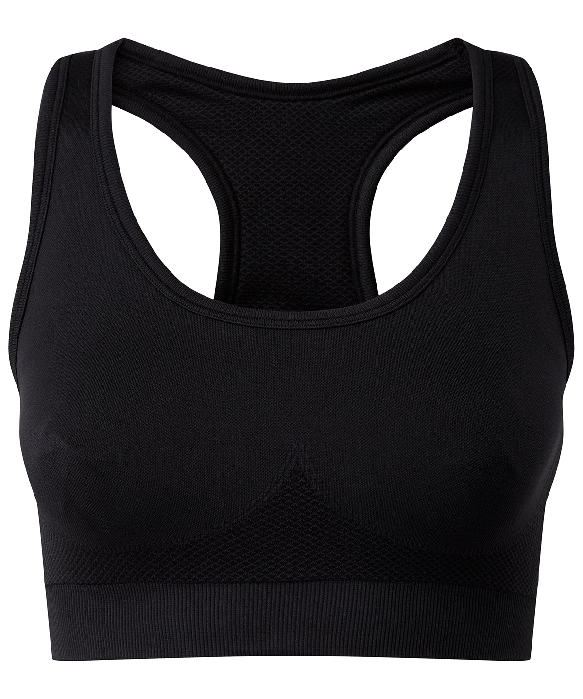 TriDri® TR214 Tridri® seamless 3D fit" multi-sport sculpt solid colour bra" in Black