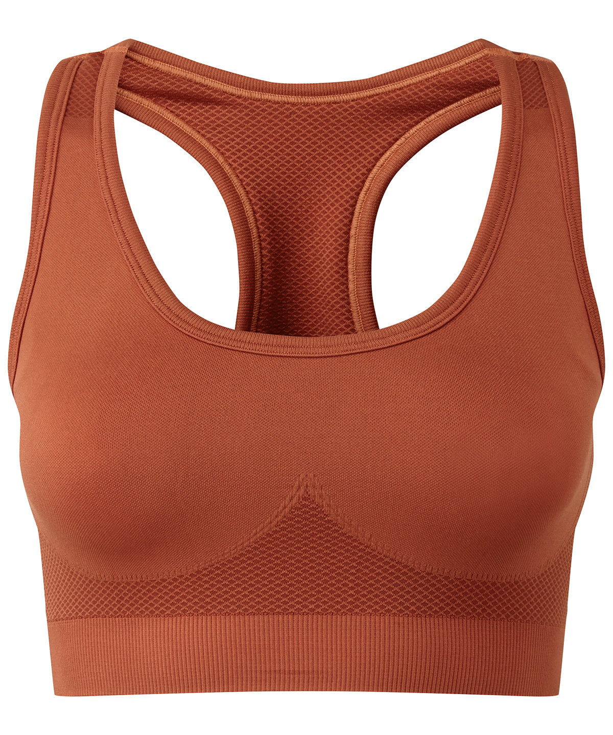TriDri® TR214 Tridri® seamless 3D fit" multi-sport sculpt solid colour bra" in Rust