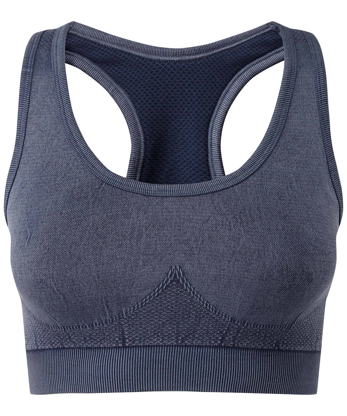 TriDri® TR216 Tridri® seamless 3D fit" multi-sport sculpt bra top denim" in Indigo Denim