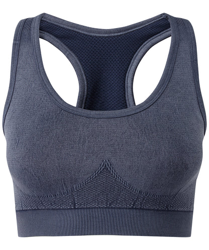 TriDri® TR216 Tridri® seamless 3D fit" multi-sport sculpt bra top denim" in Indigo Denim