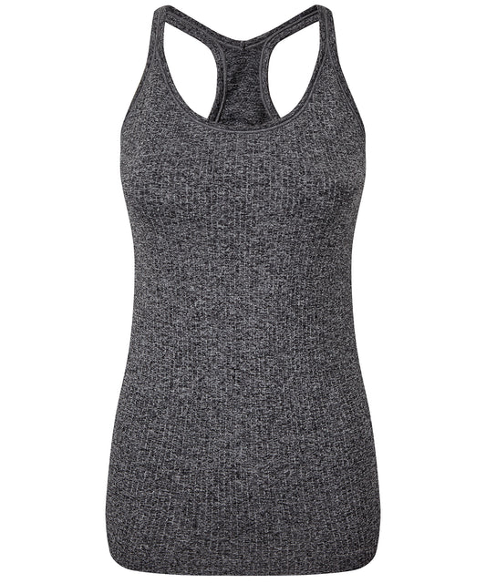 TriDri® TR217 Women's TriDri® seamless 3D fit" multi-sport sculpt vest with secret support" in Black Melange