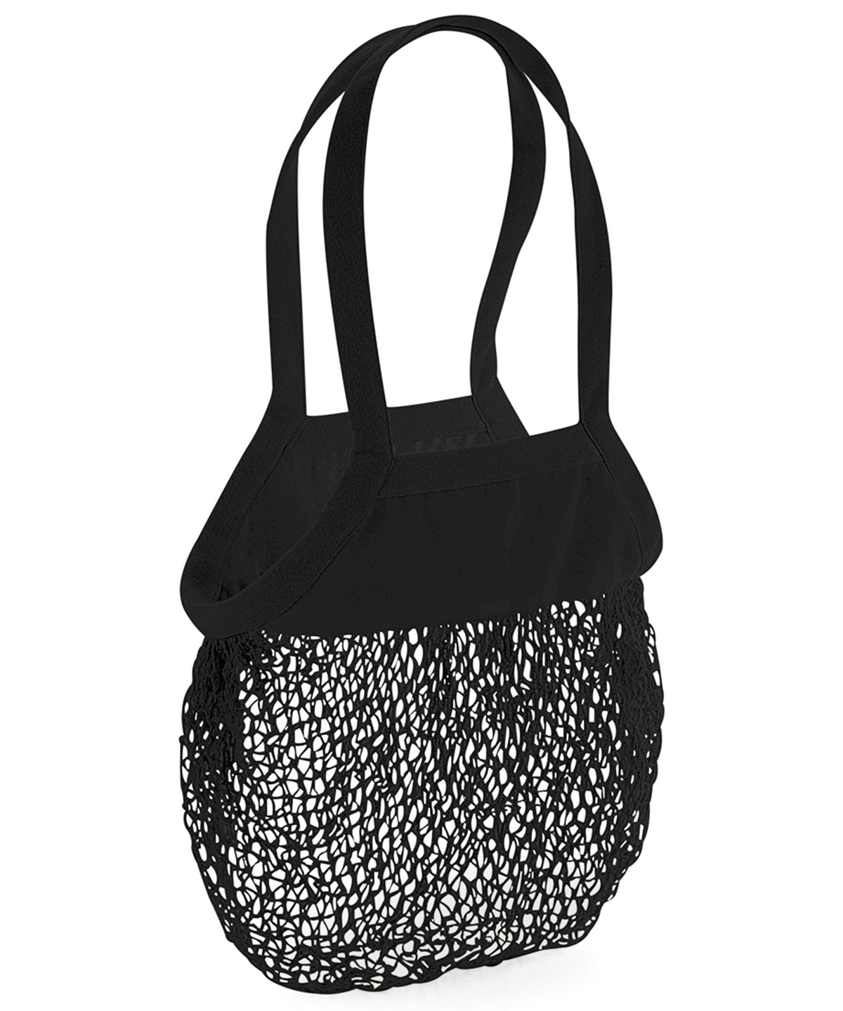 Westford Mill WM150 Organic cotton mesh grocery bag in Black