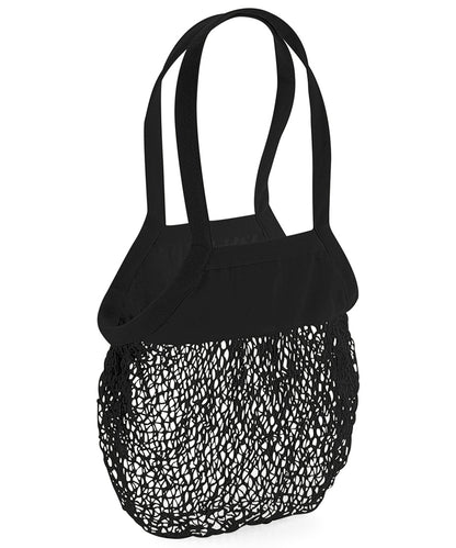 Westford Mill WM150 Organic cotton mesh grocery bag in Black