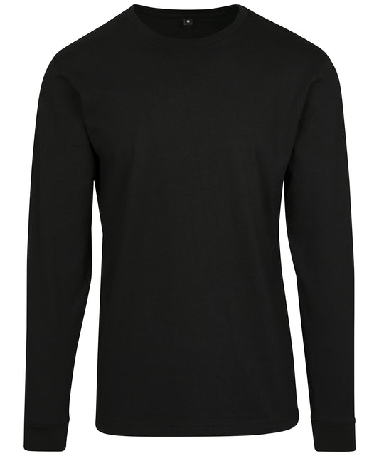 Build Your Brand BY091 Long sleeve with cuff rib in Black