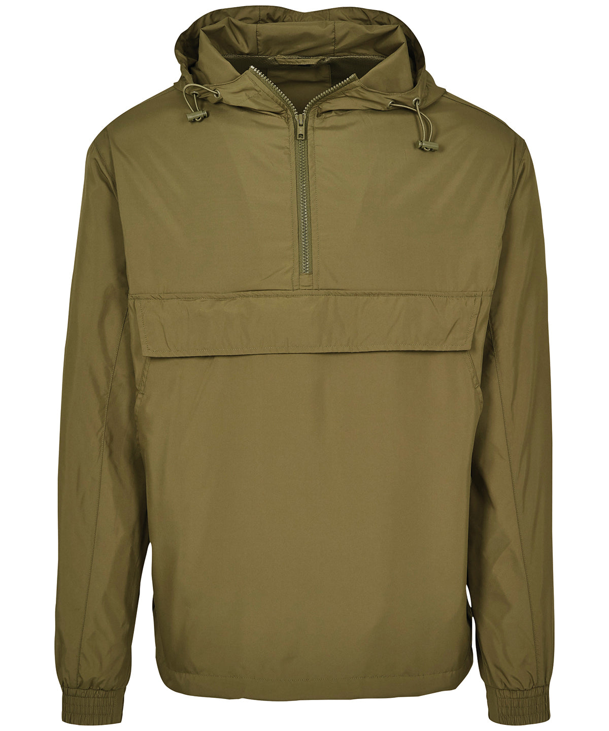 Build Your Brand BY096 Basic pullover jacket in Olive