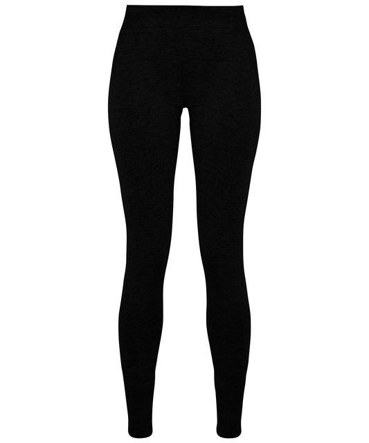 Build Your Brand BY099 Women's stretch Jersey leggings in Black