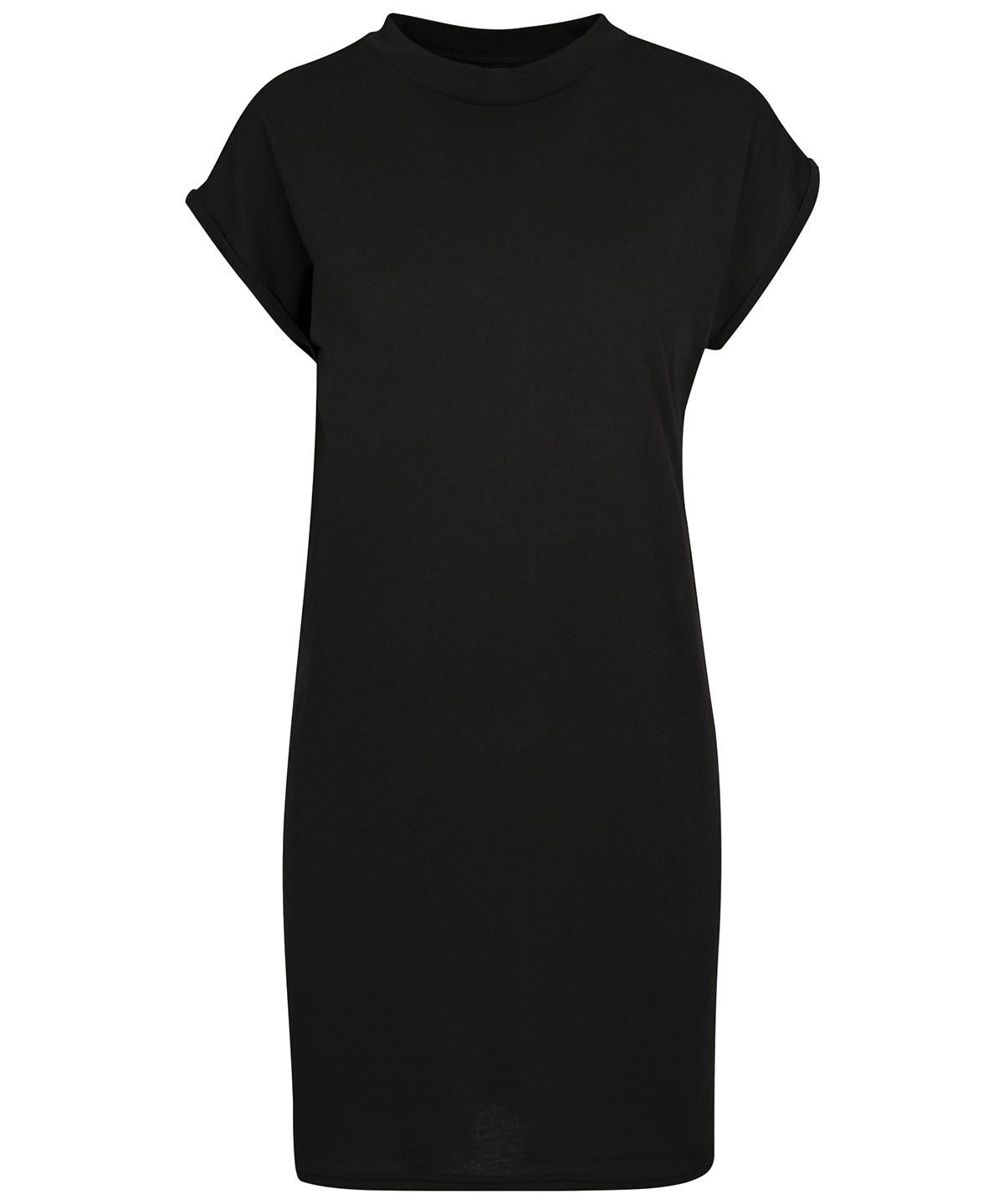 Build Your Brand BY101 Women's turtle extended shoulder dress in Black*