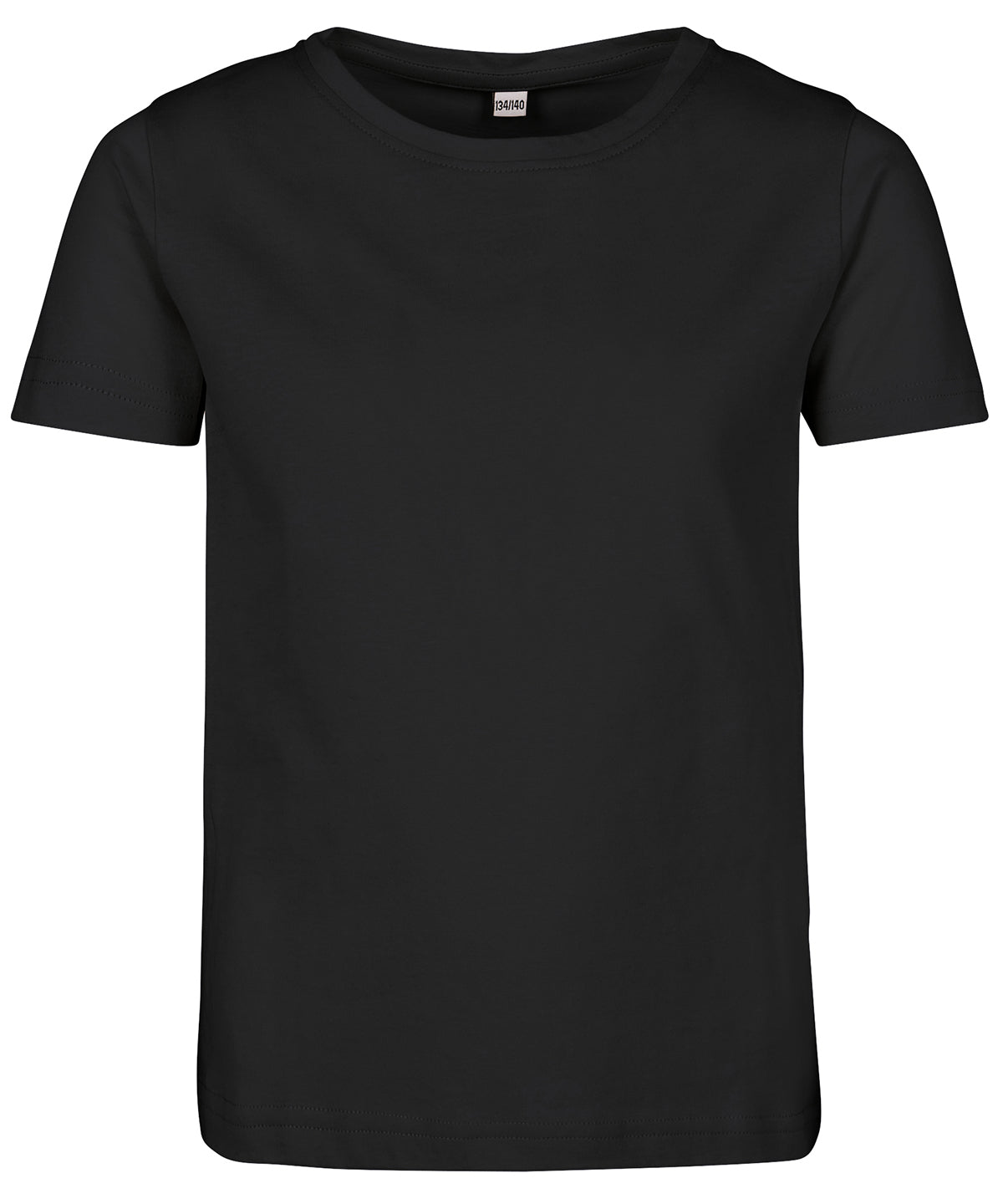 Build Your Brand BY115 Girls short sleeve tee in Black