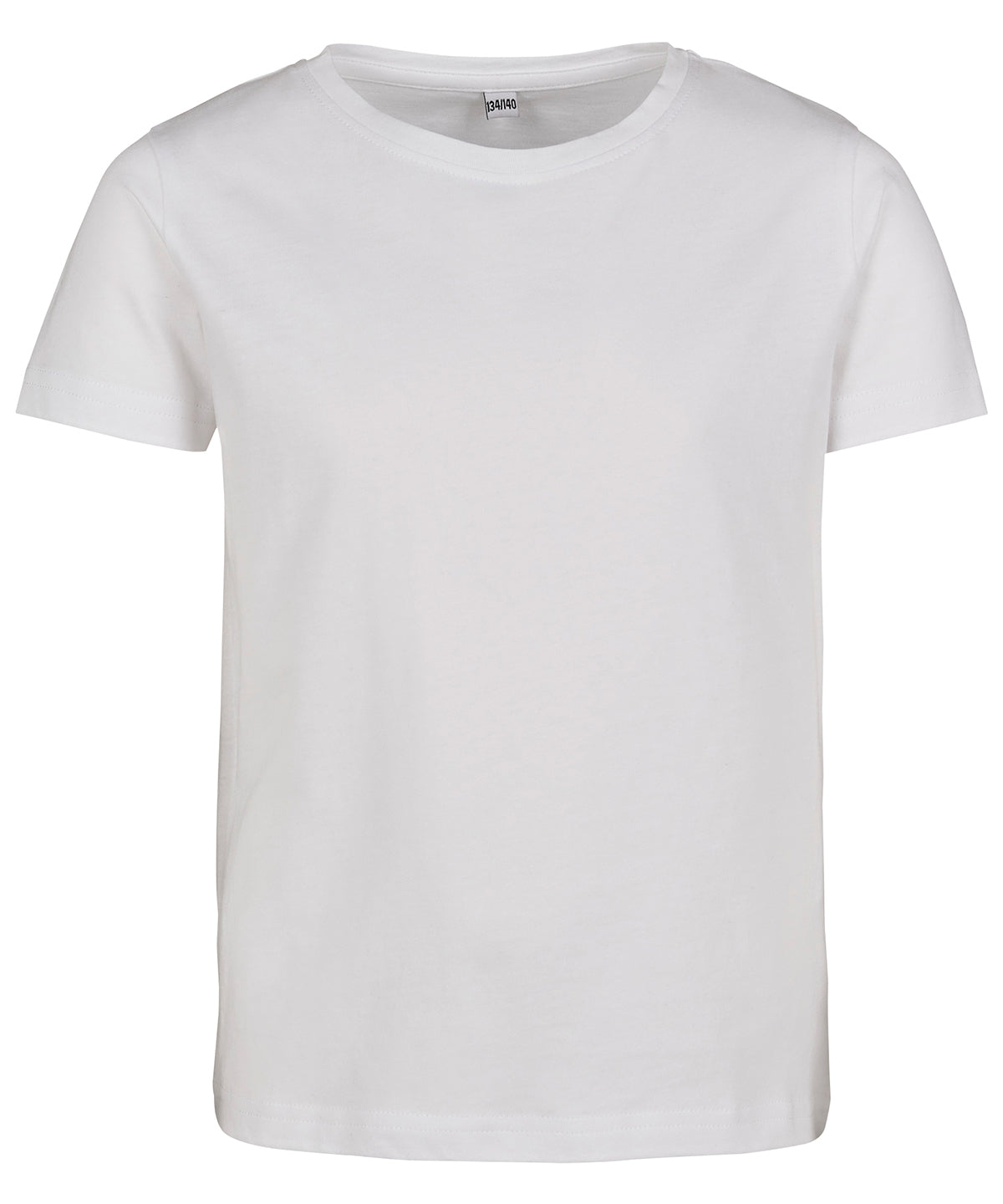 Build Your Brand BY115 Girls short sleeve tee in White