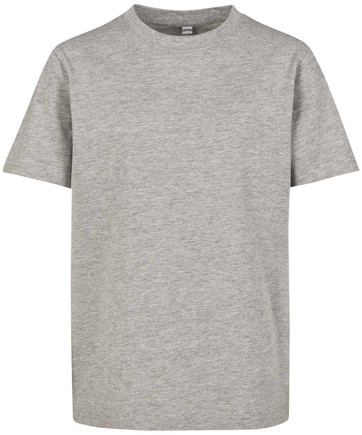 Build Your Brand BY116 Kids basic tee in Heather Grey