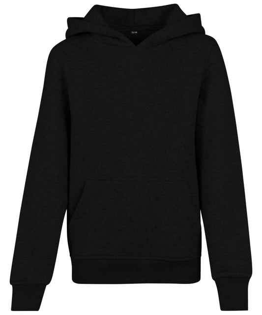 Build Your Brand BY117 Kids basic hoodie in Black
