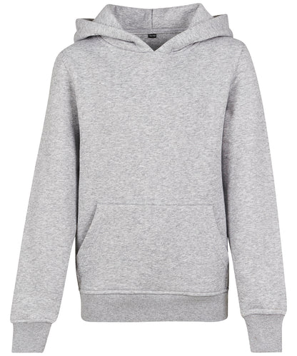 Build Your Brand BY117 Kids basic hoodie in Heather Grey