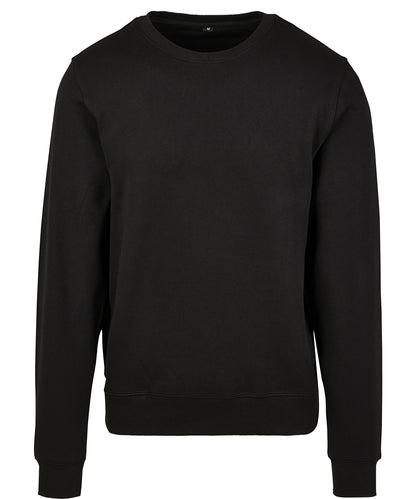 Build Your Brand BY119 Premium crew neck in Black