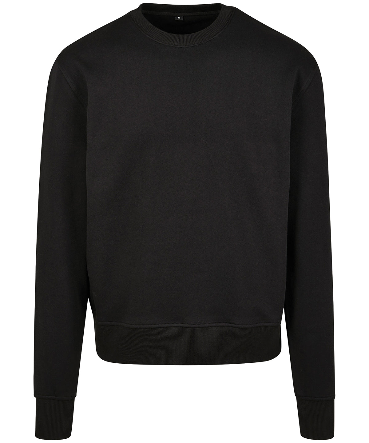 Build Your Brand BY120 Premium oversize crew neck in Black
