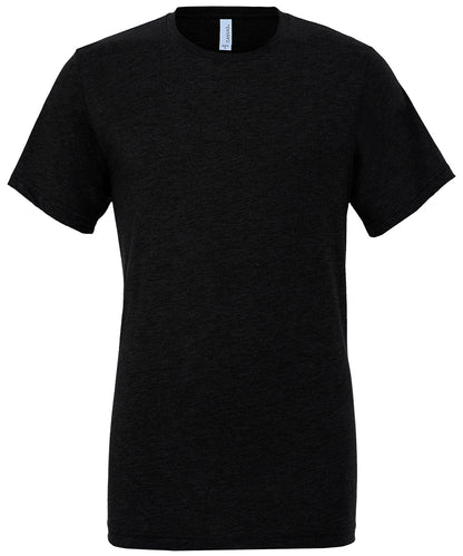 Bella Canvas CV003 Unisex triblend crew neck t-shirt in Solid Black Triblend