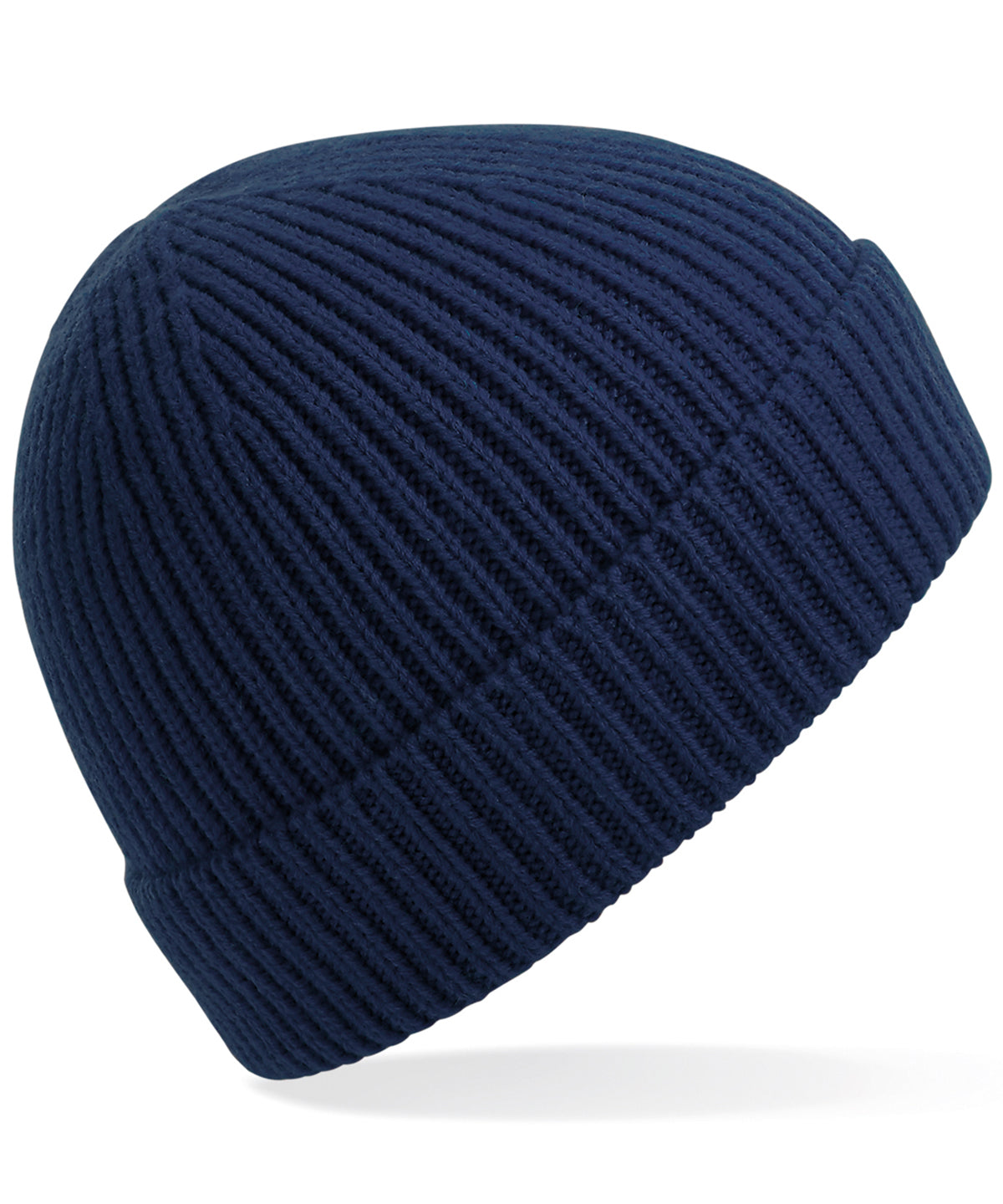 Beechfield BC380 Engineered knit ribbed beanie in Oxford Navy
